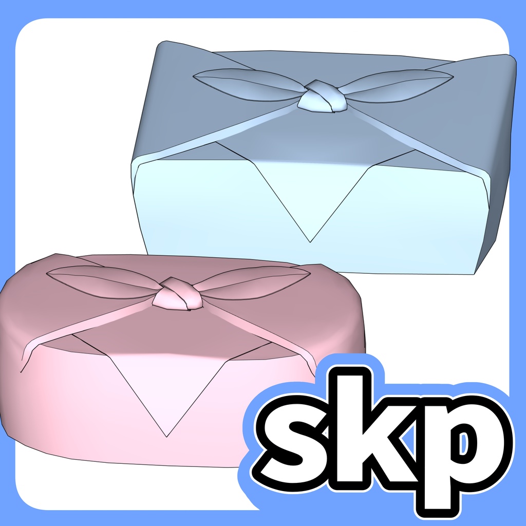 3Dお弁当包み6種類(skp)