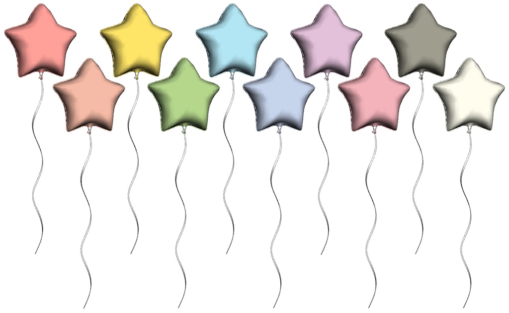 3Dバルーン3点セット【クリスタ用3D/cs3o】