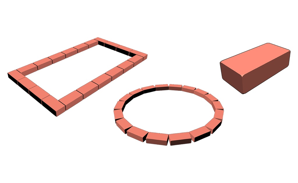 カスタムできる!3D花壇レンガ【クリスタ用3D/cs3o】