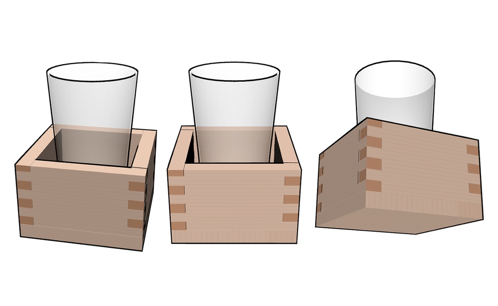 3D升・グラスセット【クリスタ用3D/cs3o】