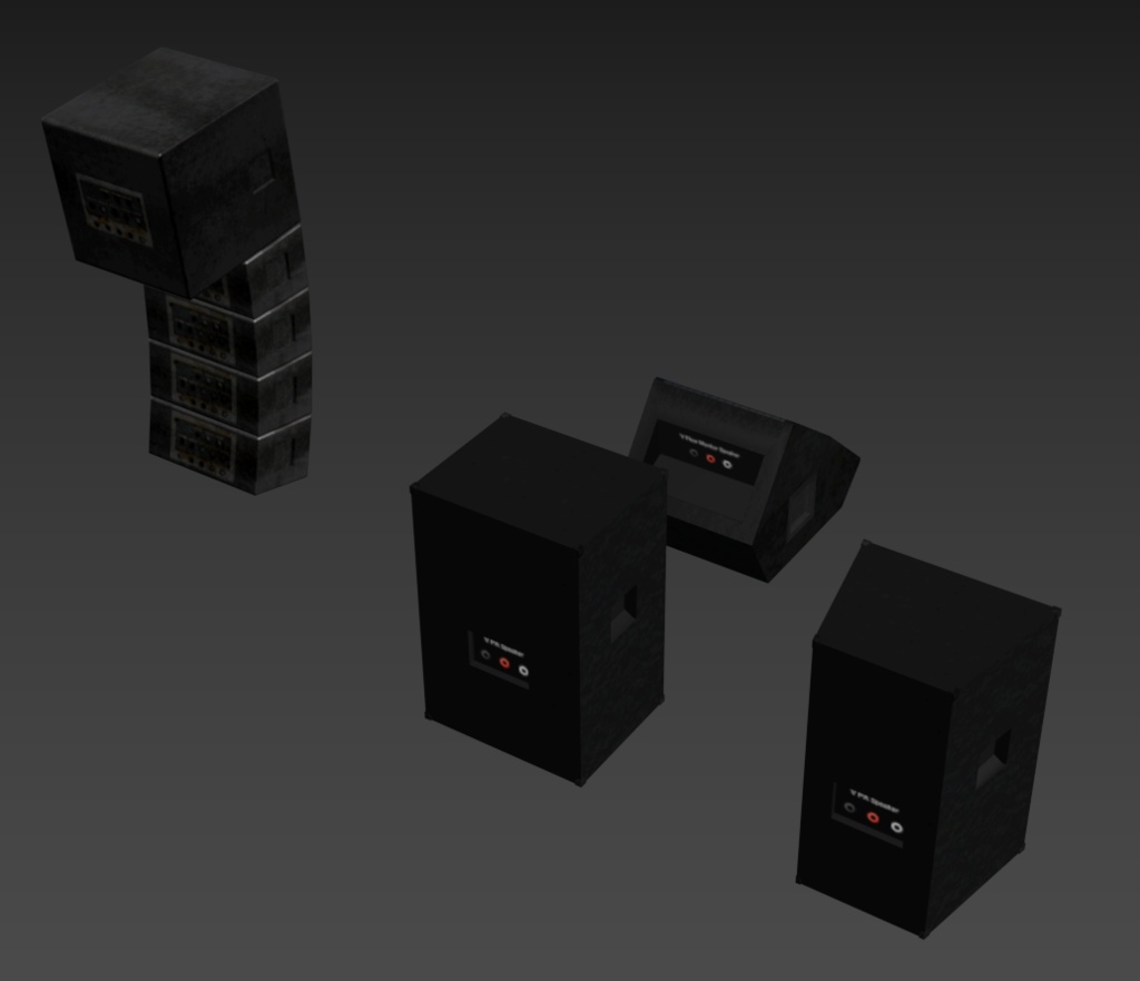 3Dモデル【ライブ・ステージ・スピーカー】