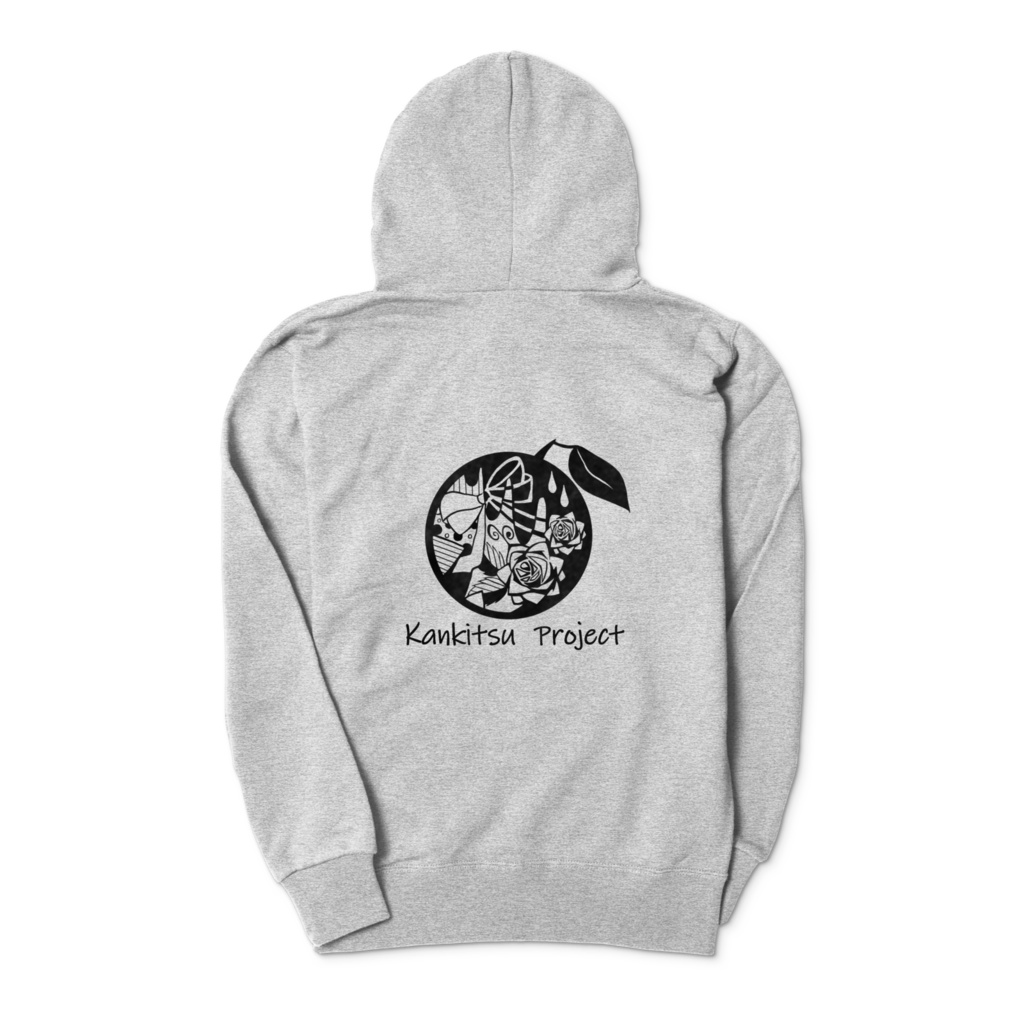 MIKAN ORANGEパーカー(杢グレー)