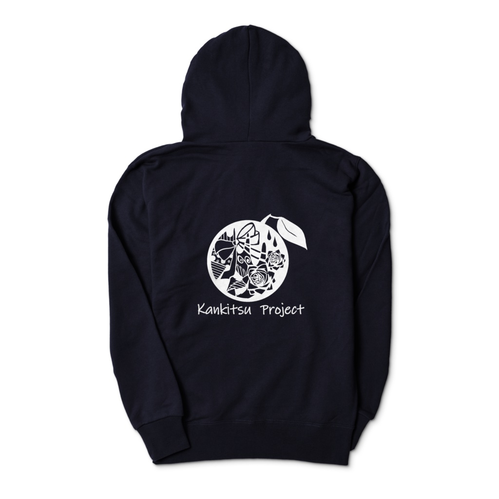 MIKAN ORANGEパーカー(ネイビー)