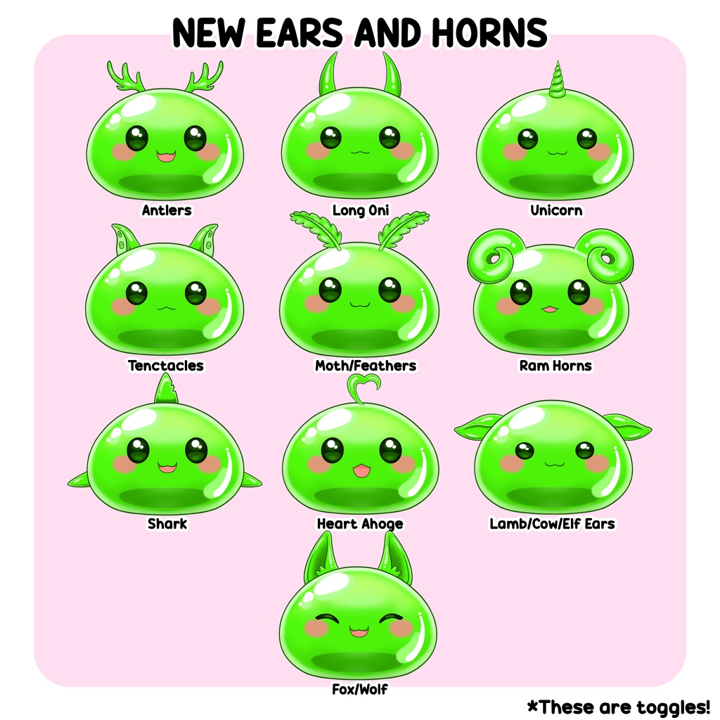 【Live2Dモデル】カスタムスライム Customizable L2D Slime Vtuber Model