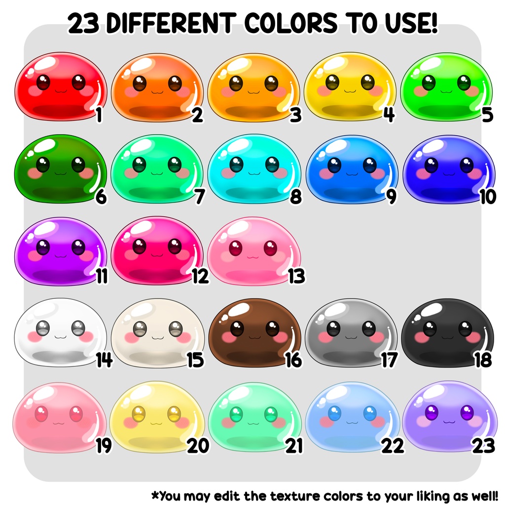 【Live2Dモデル】カスタムスライム Customizable L2D Slime Vtuber Model