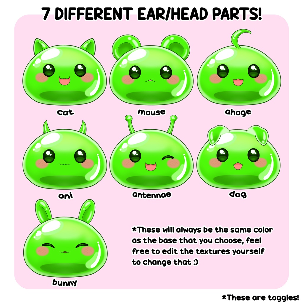 【Live2Dモデル】カスタムスライム Customizable L2D Slime Vtuber Model