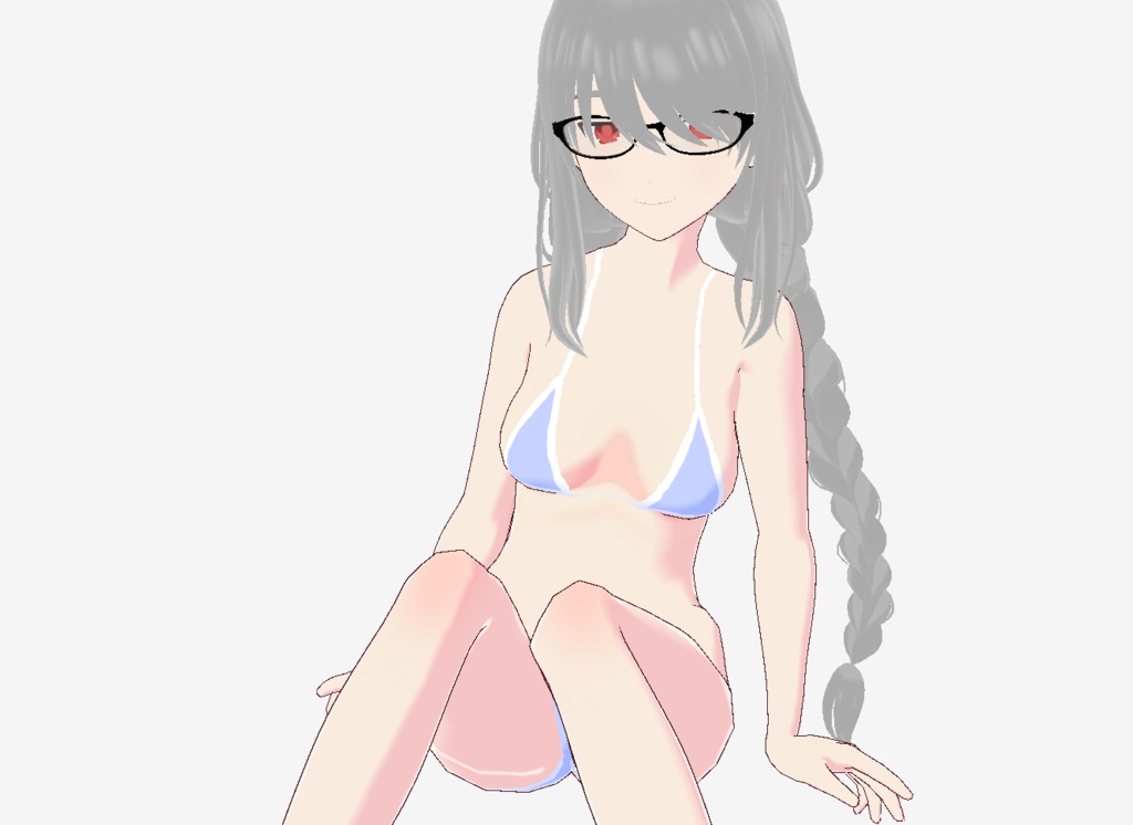 ジト目三つ編み