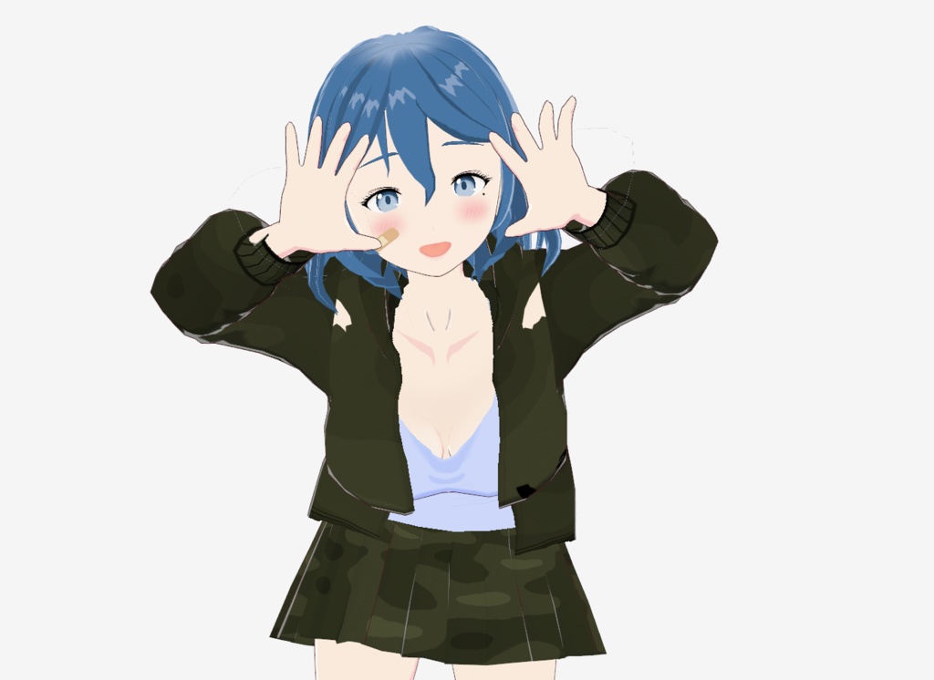 青髪巨乳ちゃん VRoidファイル