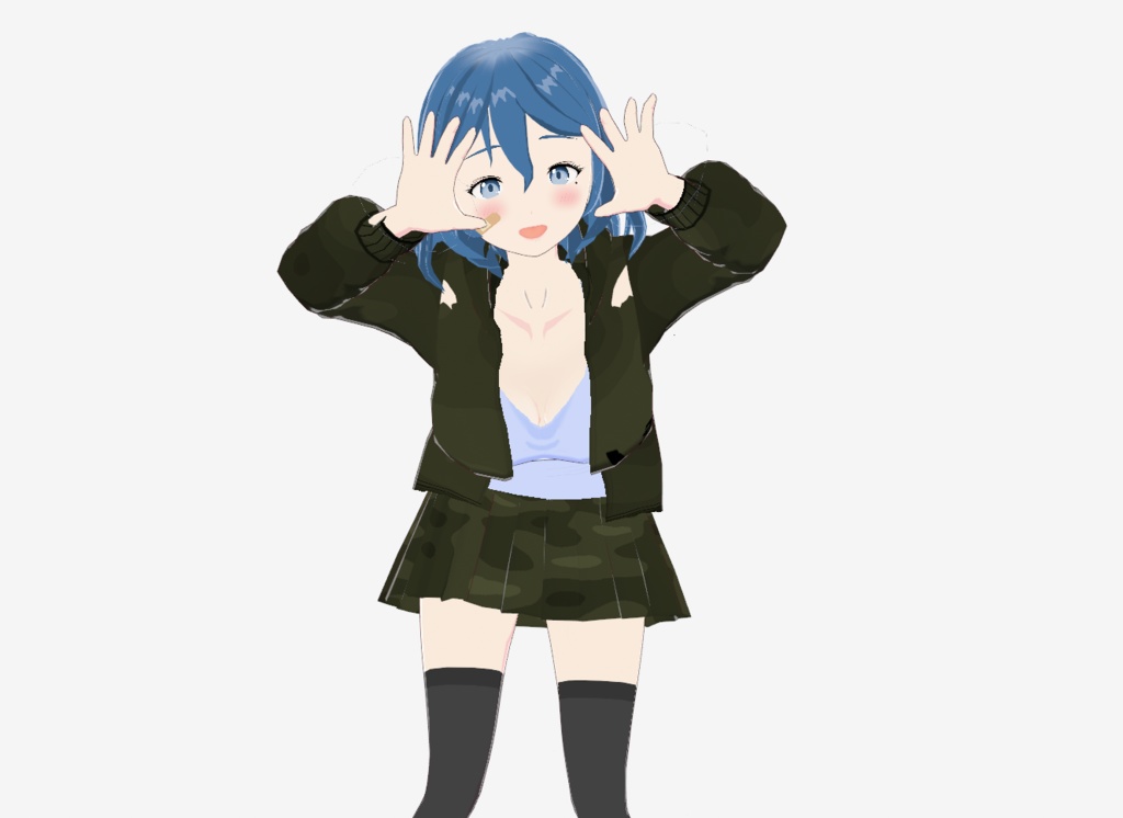 青髪巨乳ちゃん VRoidファイル