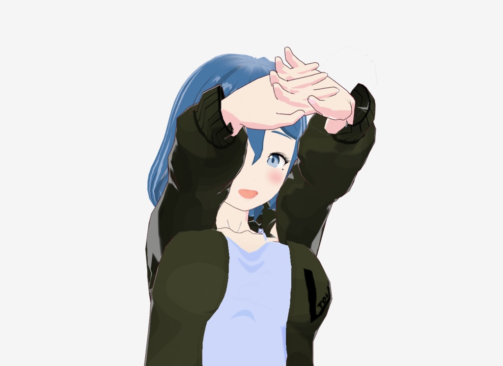 青髪巨乳ちゃん VRoidファイル