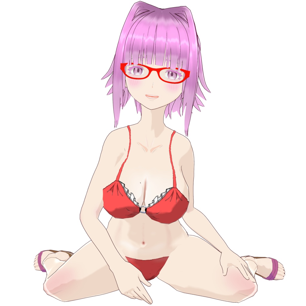 縦縞セーターなヲタピンクちゃん