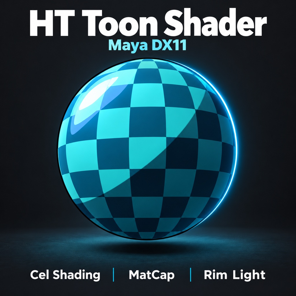 HT Toon Shader for Maya DX11｜セル調シェーダー・アウトライン・影デカール