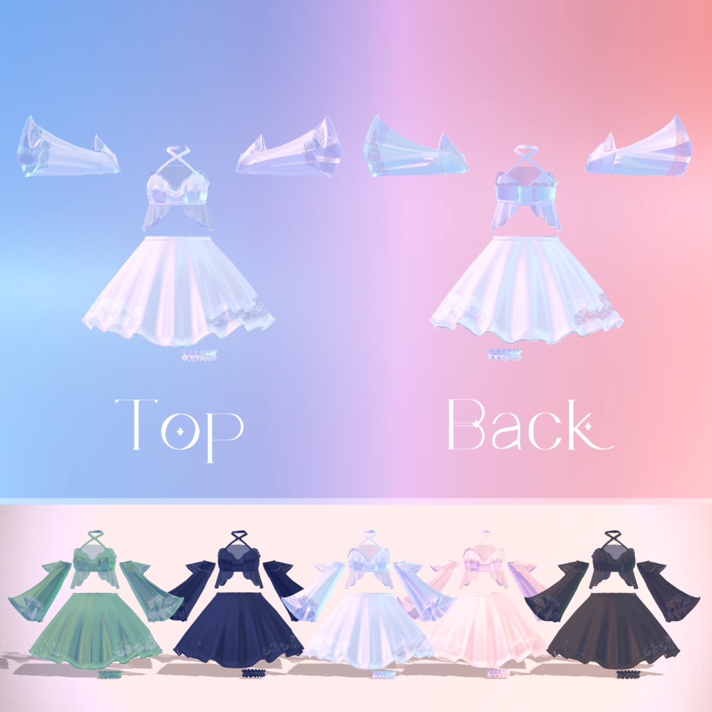 フレアミニドレス FlareMiniDress『3Dモデル』