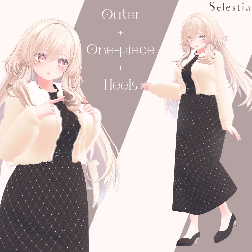 ドットクロスワンピース『3Dモデル』