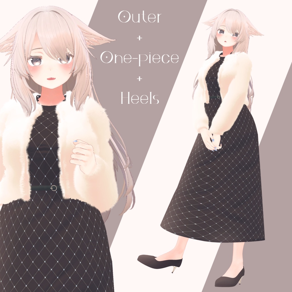 ドットクロスワンピース『3Dモデル』