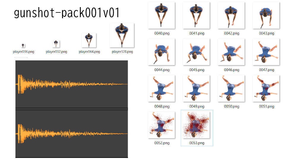 無料 見下ろし型キャラクター射撃セット01素材 無料cc0ゲーム Cc0aki Booth