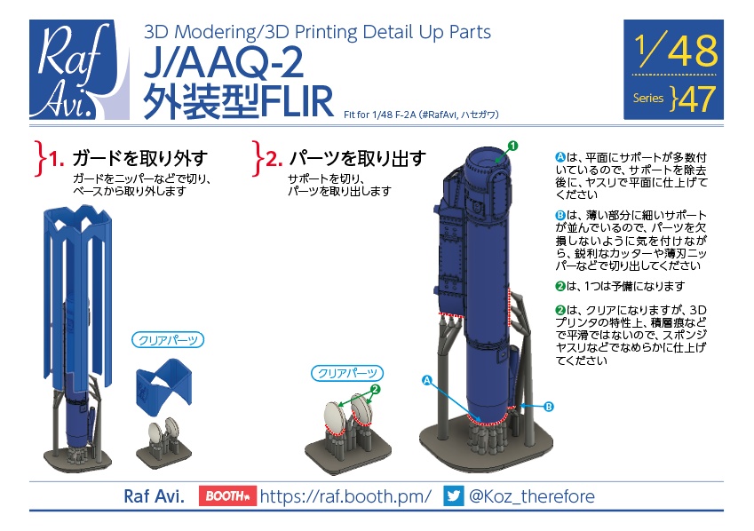 《4847》 1/48 J/AAQ-2 外装型FLIR(#RafAvi,ハセガワ