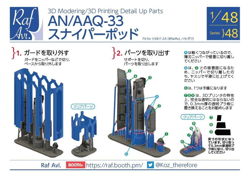 《4848》1/48 AN/AAQ-33 スナイパーポッド(#RafAvi,ハセガワ