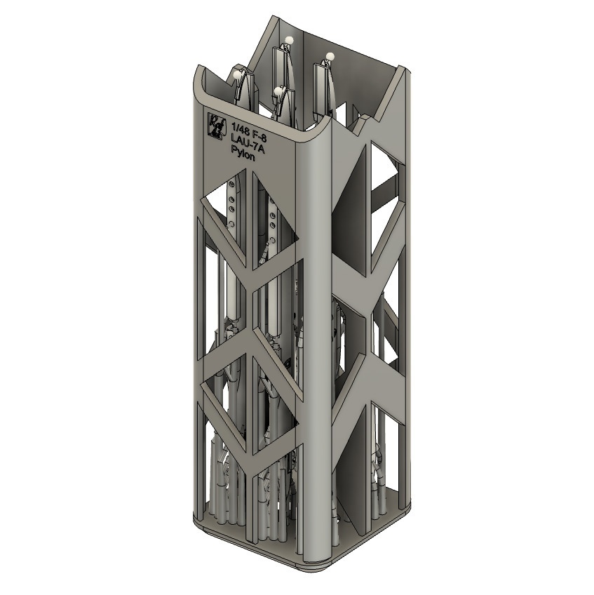 《4861》LAU-7A AIM-9ランチャー・F-8 クルセイダー シングル搭載ラック セット