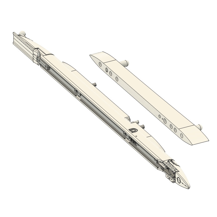《4861》LAU-7A AIM-9ランチャー・F-8 クルセイダー シングル搭載ラック セット