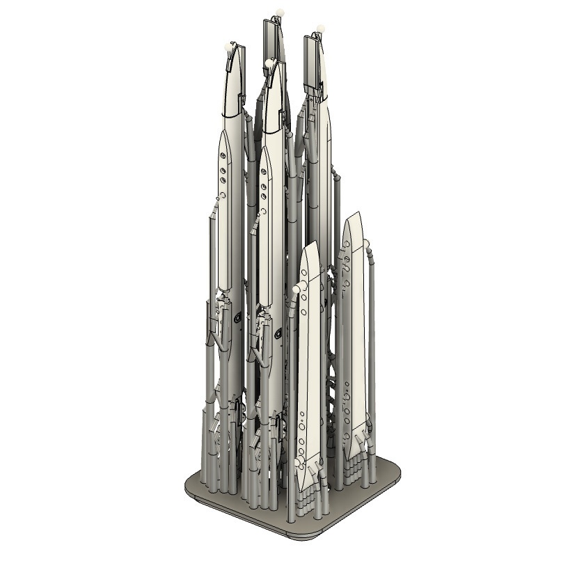 《4861》LAU-7A AIM-9ランチャー・F-8 クルセイダー シングル搭載ラック セット