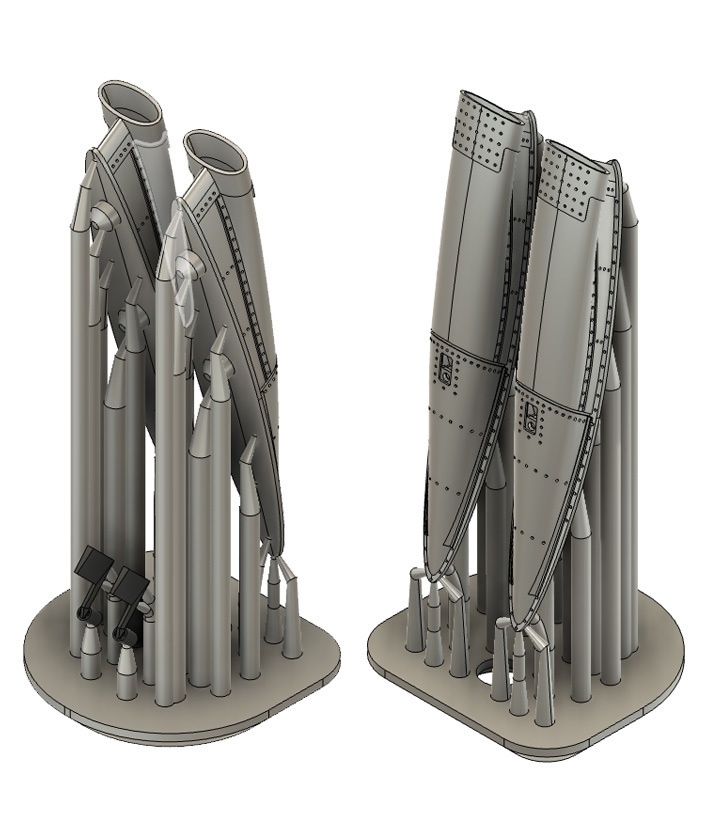 《4867》 F-8E/Jサブエアインテーク/AOAセンサー(2個セット