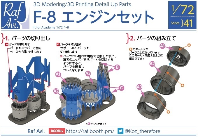 《7241》 F-8E/Jエンジンセット