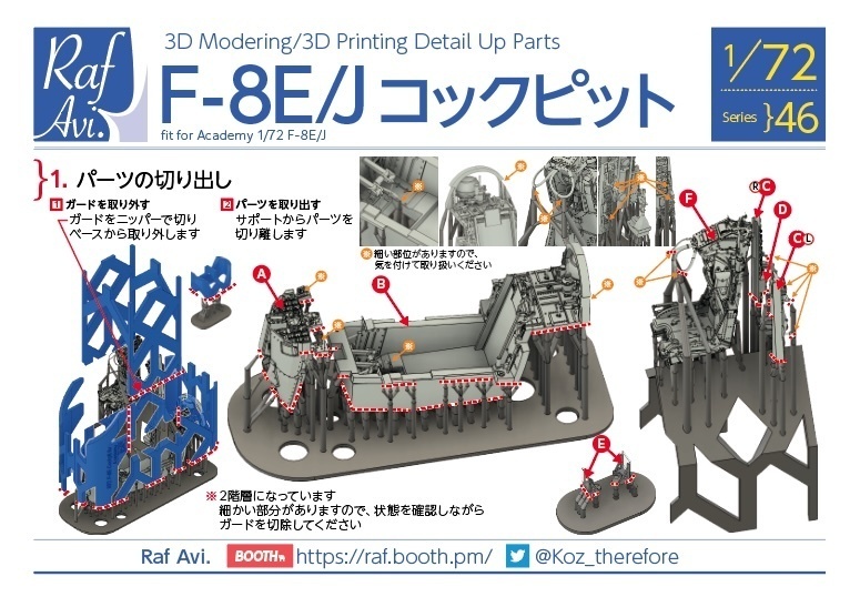 《7246》 F-8E/Jコックピット(F-8E/J・アカデミー用