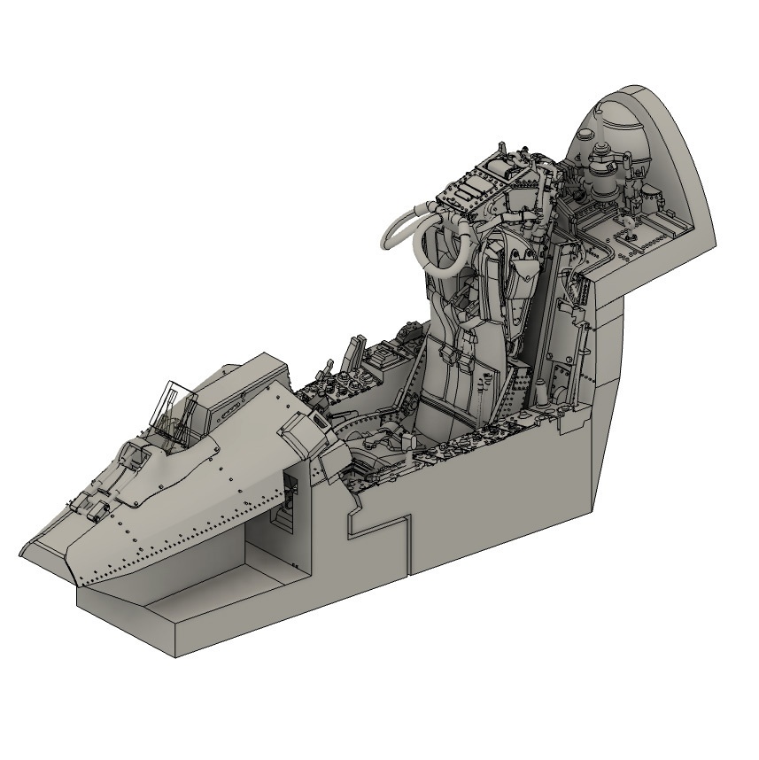 14402 F-8Eコクピット・ノズルセット(F-8E・モデルアート用