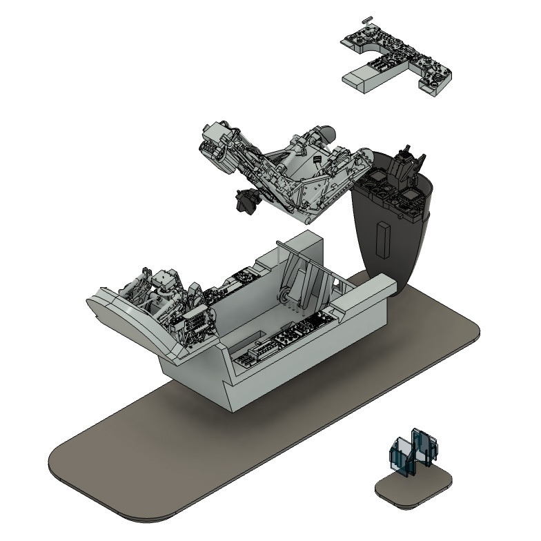 《4872》F-20 タイガーシャーク コクピット(フリーダムモデルキット(ハセガワ)用