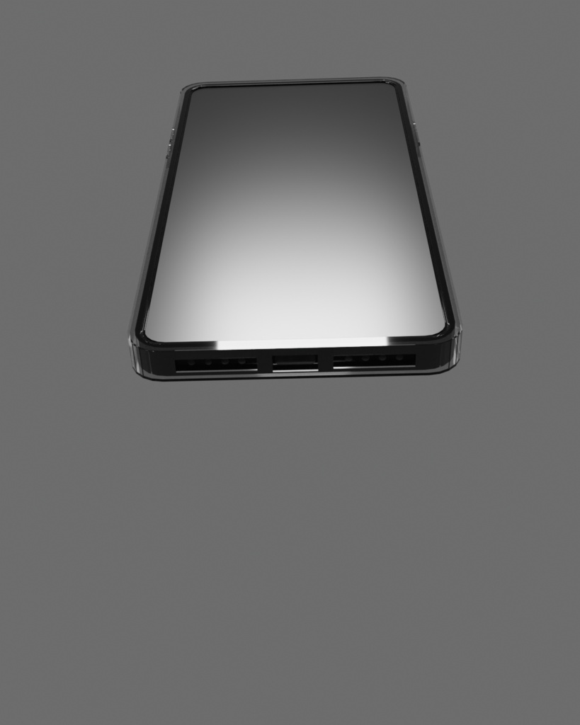 汎用スマートフォン+クリアケース 3Dモデル / Generic Smartphone + Clear Case 3D Model