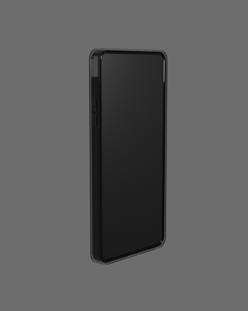 汎用スマートフォン＋クリアケース 3Dモデル / Generic Smartphone + Clear Case 3D Model