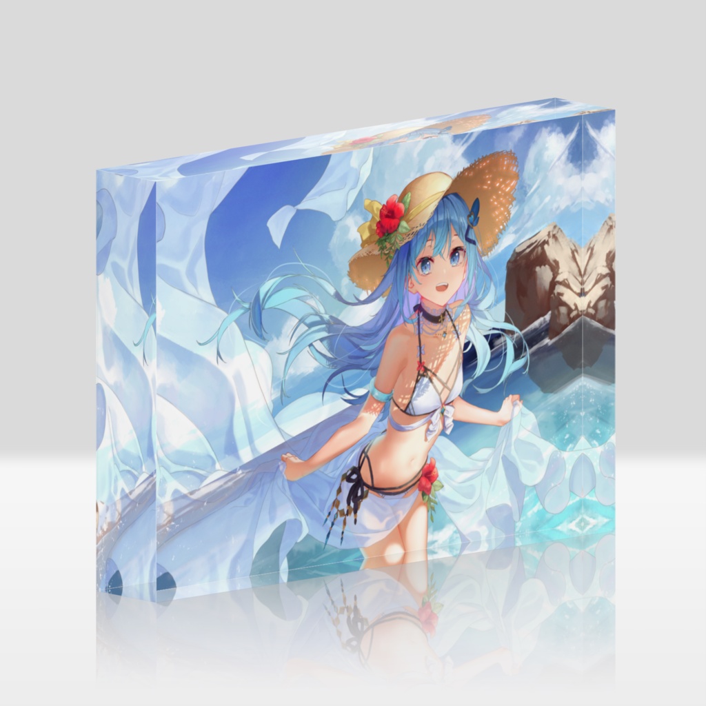 水着リーちゃん アクリルブロック