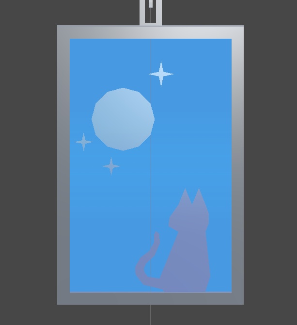 【VRChat想定】猫と月のネックレス【Quest対応】