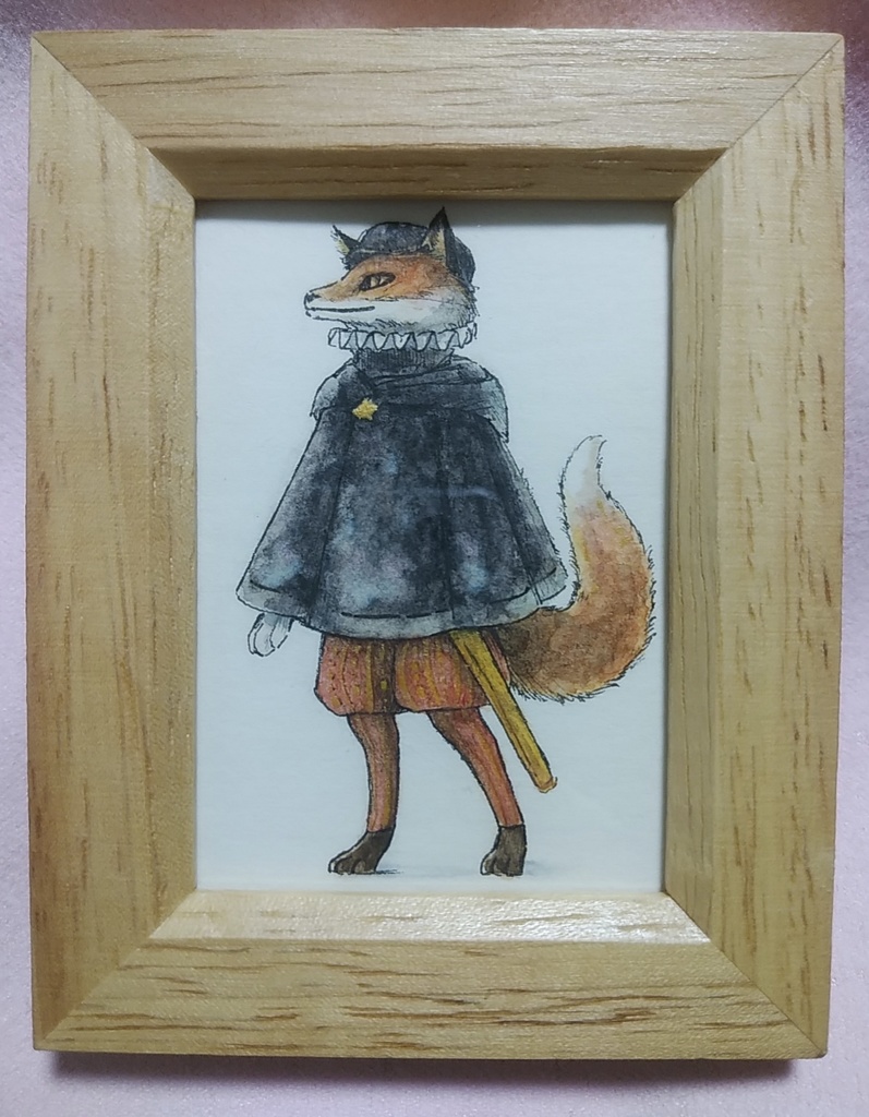 貴族風きつね(ミニ原画)