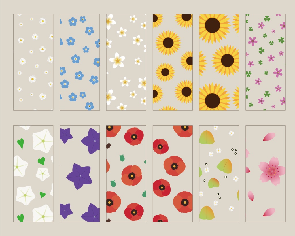 Flowers Seamless Pattern / 花柄パターン