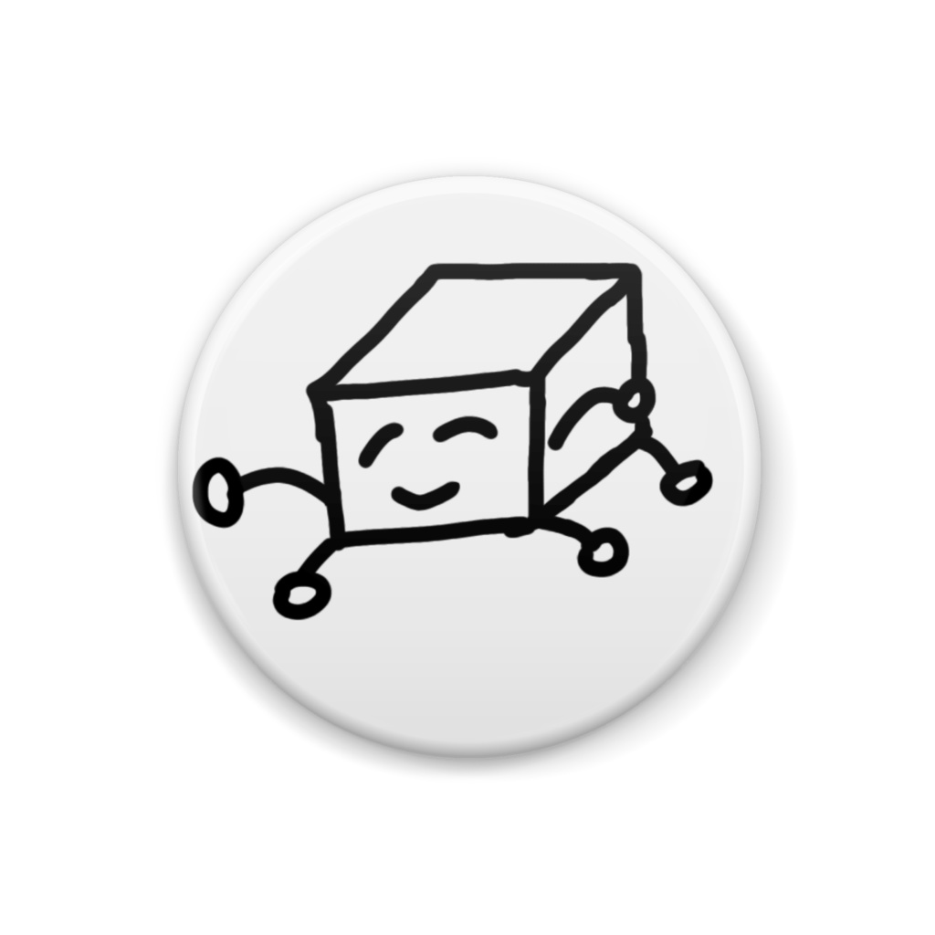 絹缶バッジ(白)その1