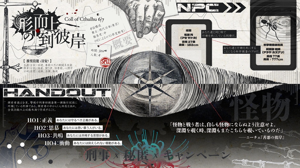 【7/21頒布】CoC6/7「形而上の到彼岸」【SPLL:E189515】