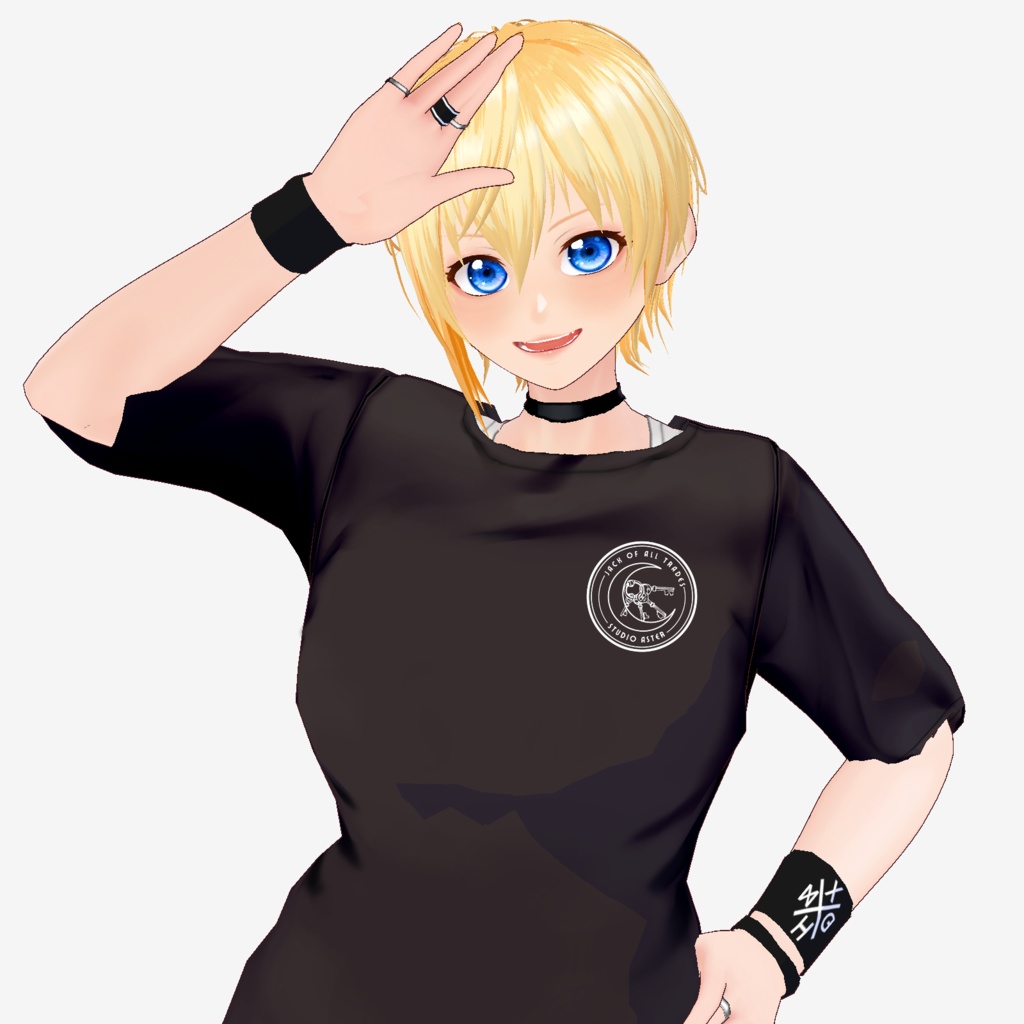 【皆月悠希】何でも屋のロゴ入りTシャツ(前面ロゴのみ。ひっそりと推したい人向け)