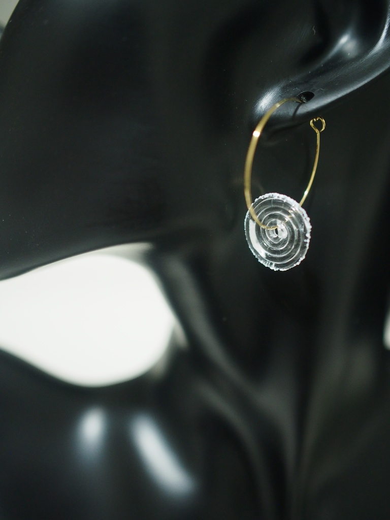 ガラスチャーム フープピアス C