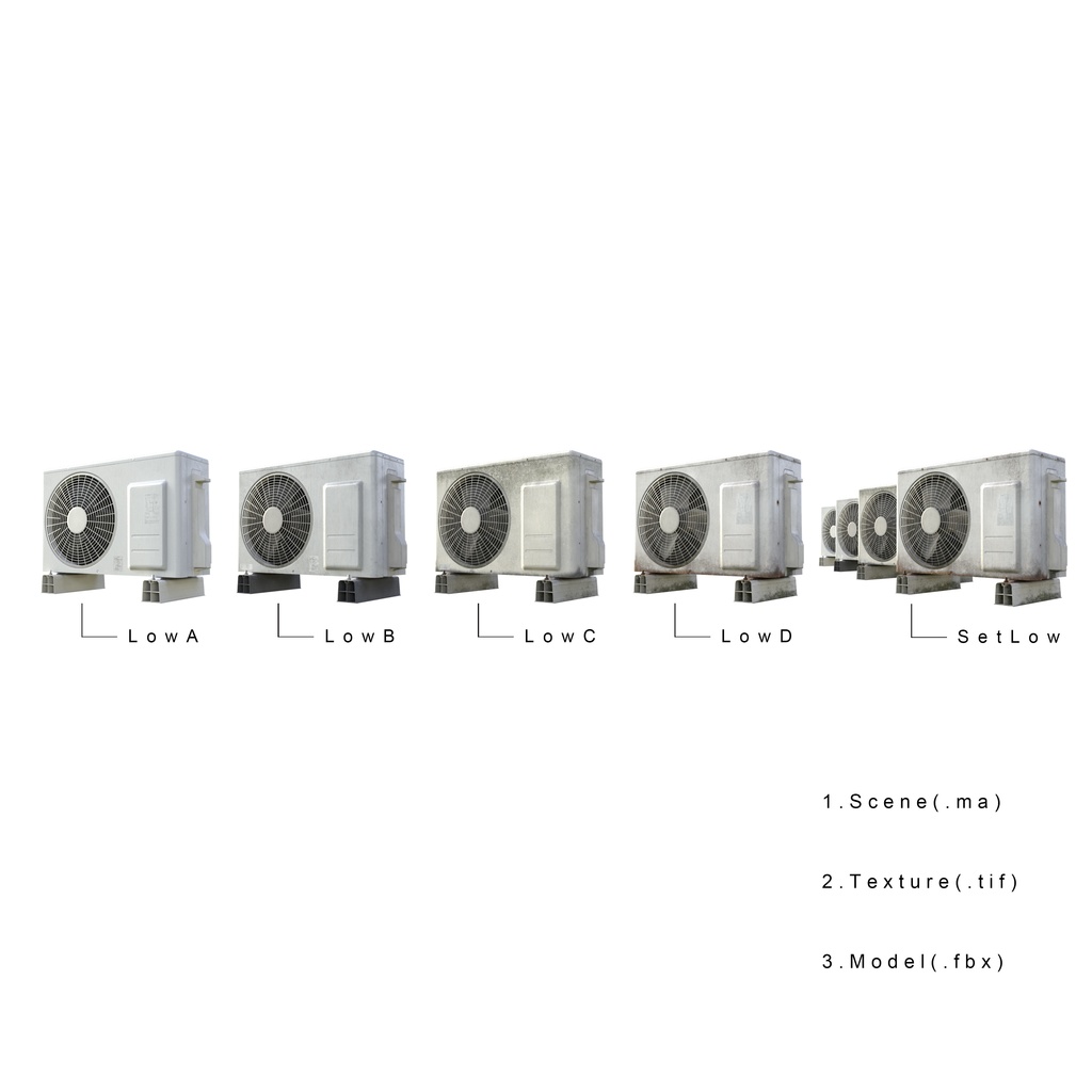 【商業利用可‼】室外機ゲームモデル4種