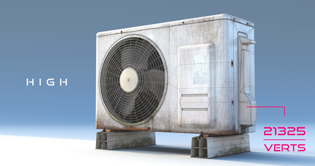 【商業利用可‼】室外機モデルセット8種(本気室外機付き)