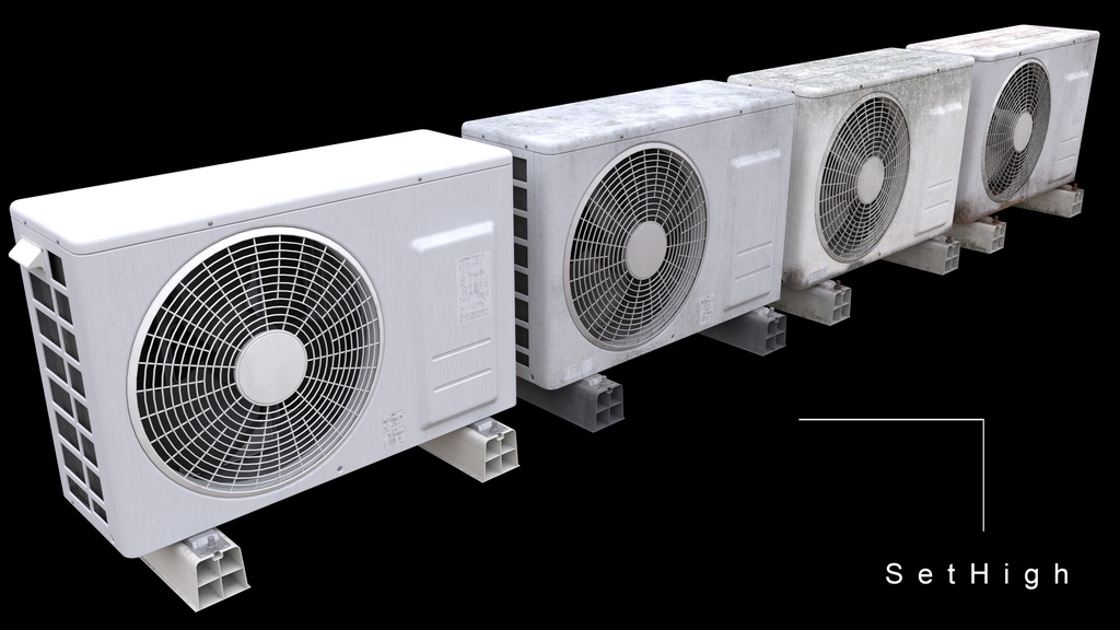 【商業利用可‼】室外機モデルセット8種(本気室外機付き)