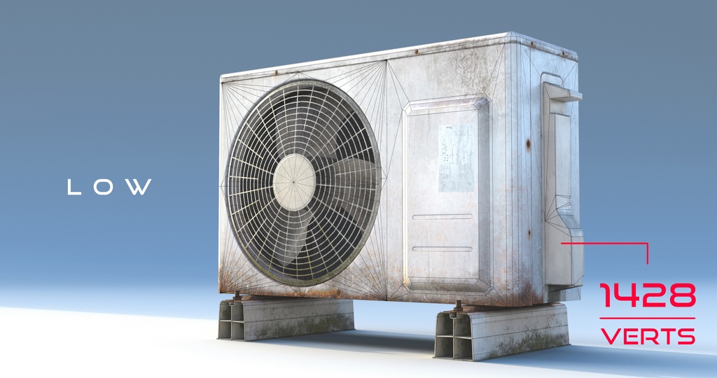 【商業利用可‼】室外機モデルセット8種(本気室外機付き)