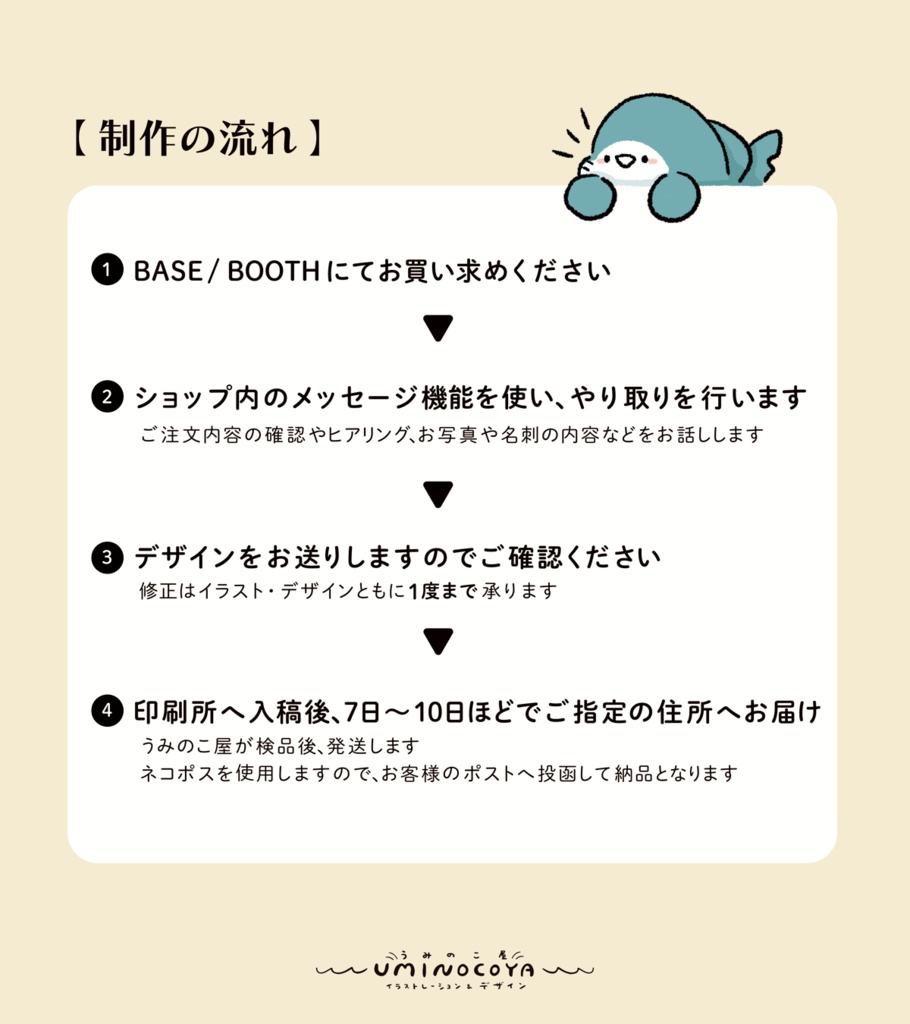 【100枚印刷】ゆる似顔絵名刺