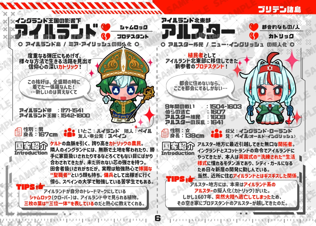 【受注生産2/25/21:00まで】17世紀ヨーロッパ擬人化キャラクター大図鑑【A5/本文フルカラー44P】