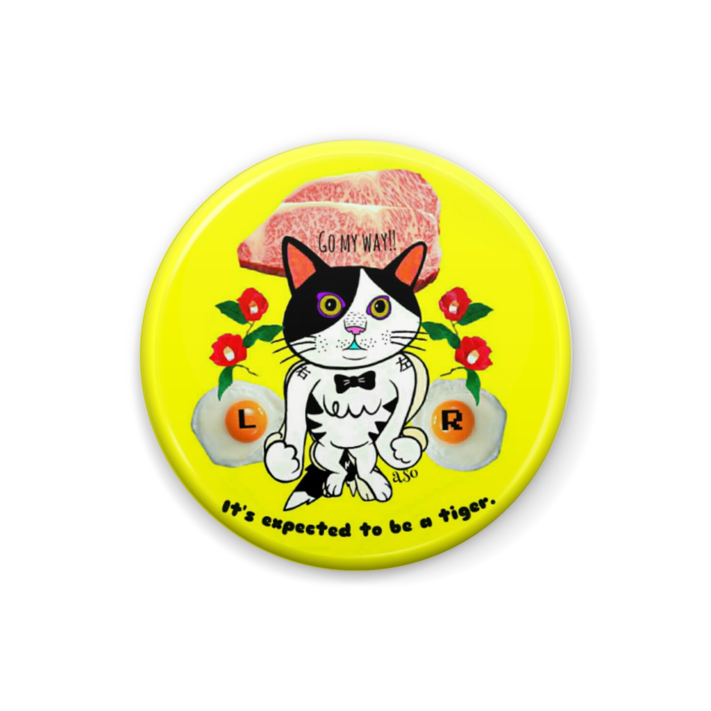虎になりたい猫バッジ