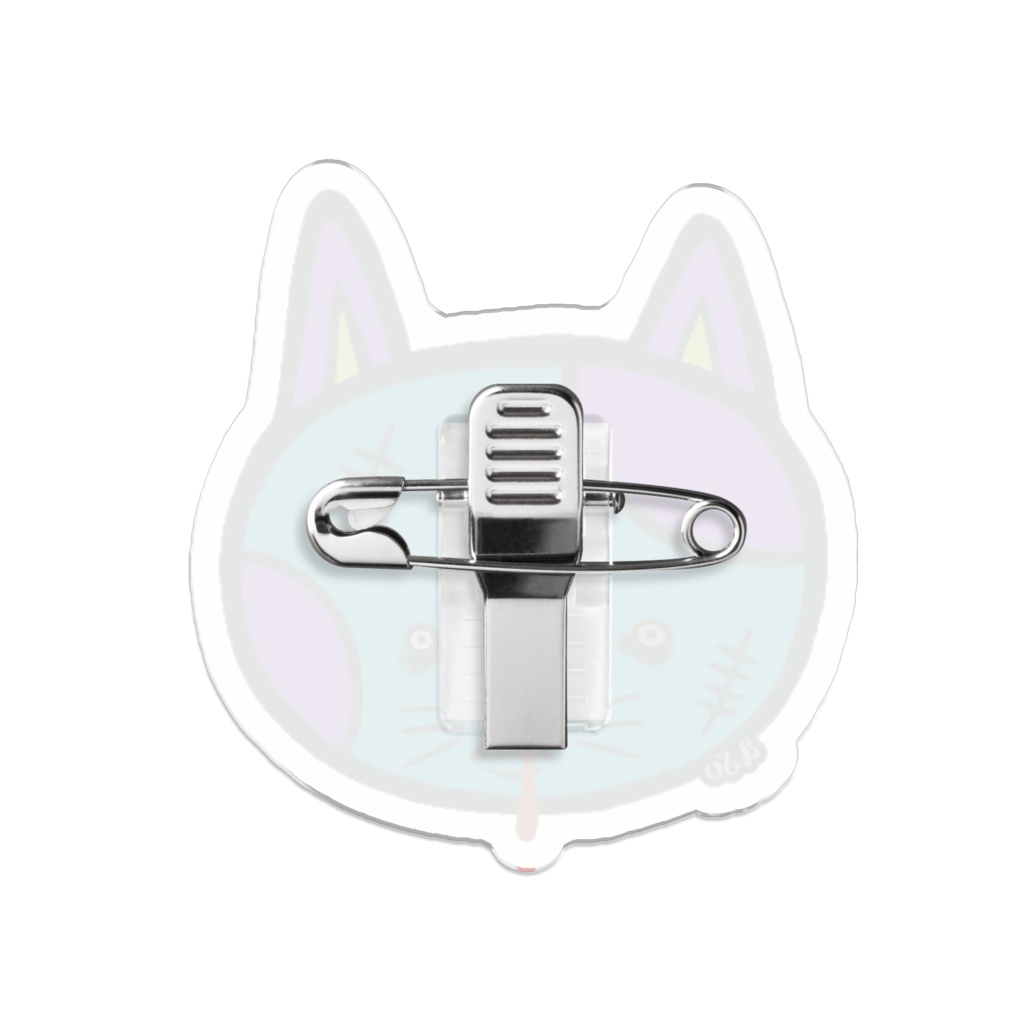 鼻血猫(やさぐれ)バッジ