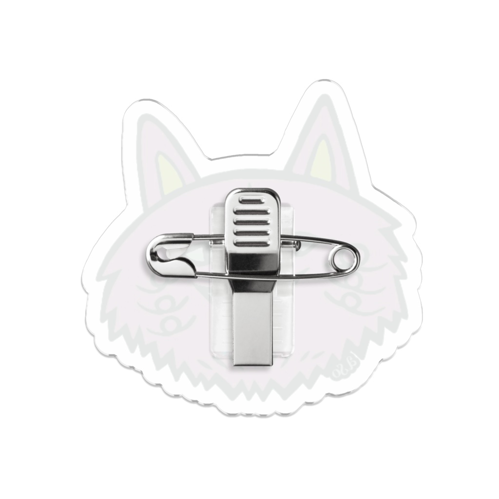よだれ猫(悪ピンク)バッジ