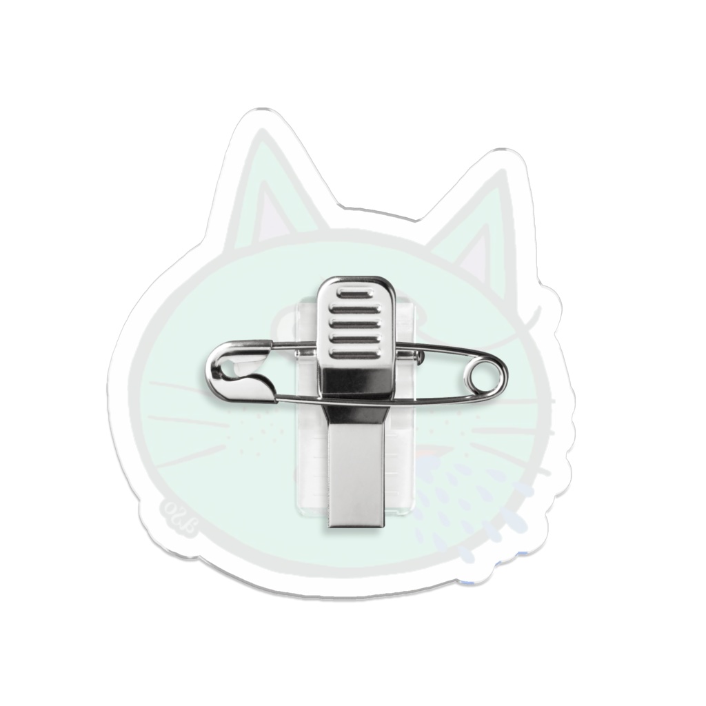 よだれ猫(スプラッシュ)バッジ
